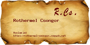 Rothermel Csongor névjegykártya