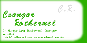 csongor rothermel business card